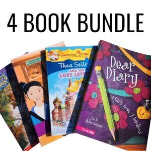 4 Book Bundle Lot Set Scholastic Chapter Books Young Adult Literature Novels Boo